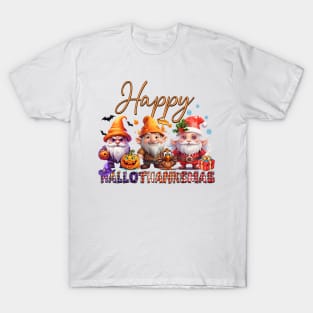 Happy Hallothanksmas Gnomes #2 T-Shirt